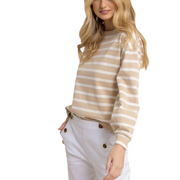 NEW SOUTHERN TIDE zayla striped top in irish cream - Picture 2 of 4